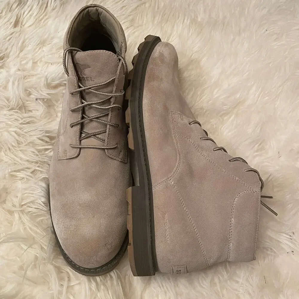 Sorel Men's 13 NM3848 Madison 2 Chukka Boots | Suede Leather, Taupe, Lug Sole